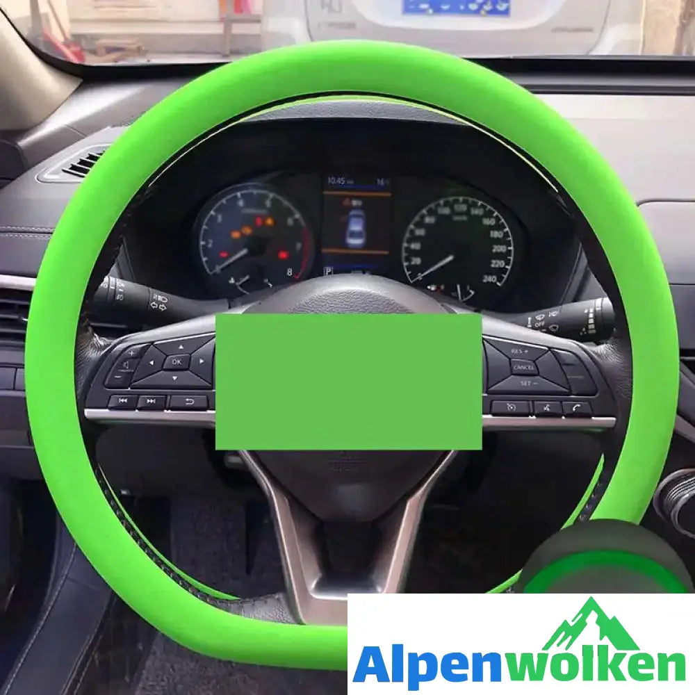 Alpenwolken - Auto-Silikon-Lenkradabdeckung Leuchtendes Grün