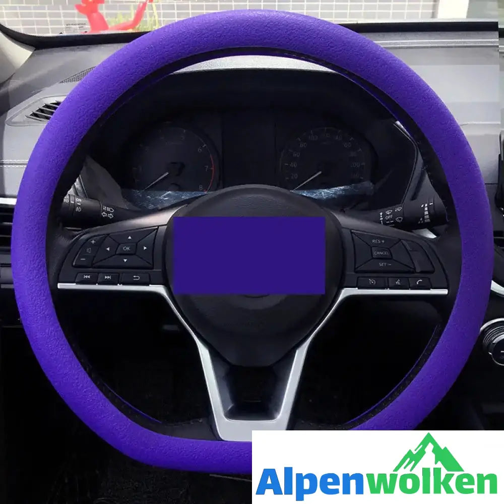 Alpenwolken - Auto-Silikon-Lenkradabdeckung Lila