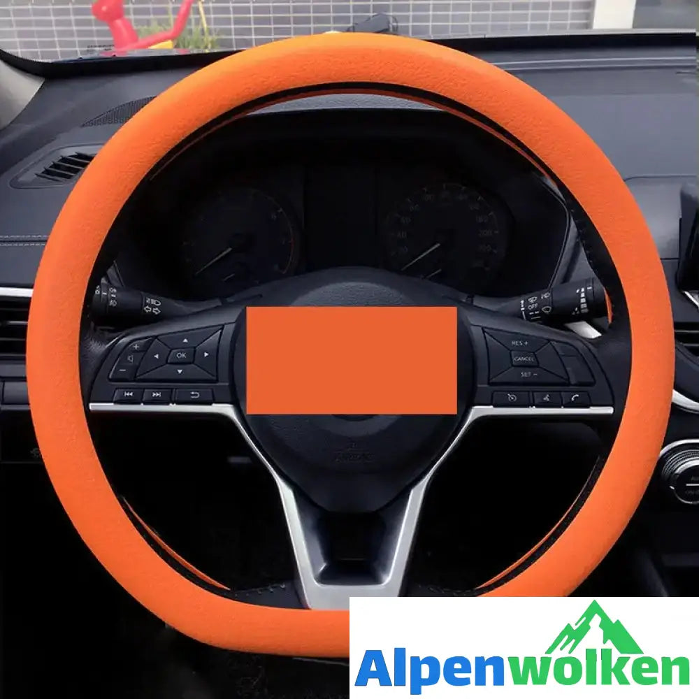 Alpenwolken - Auto-Silikon-Lenkradabdeckung Orange