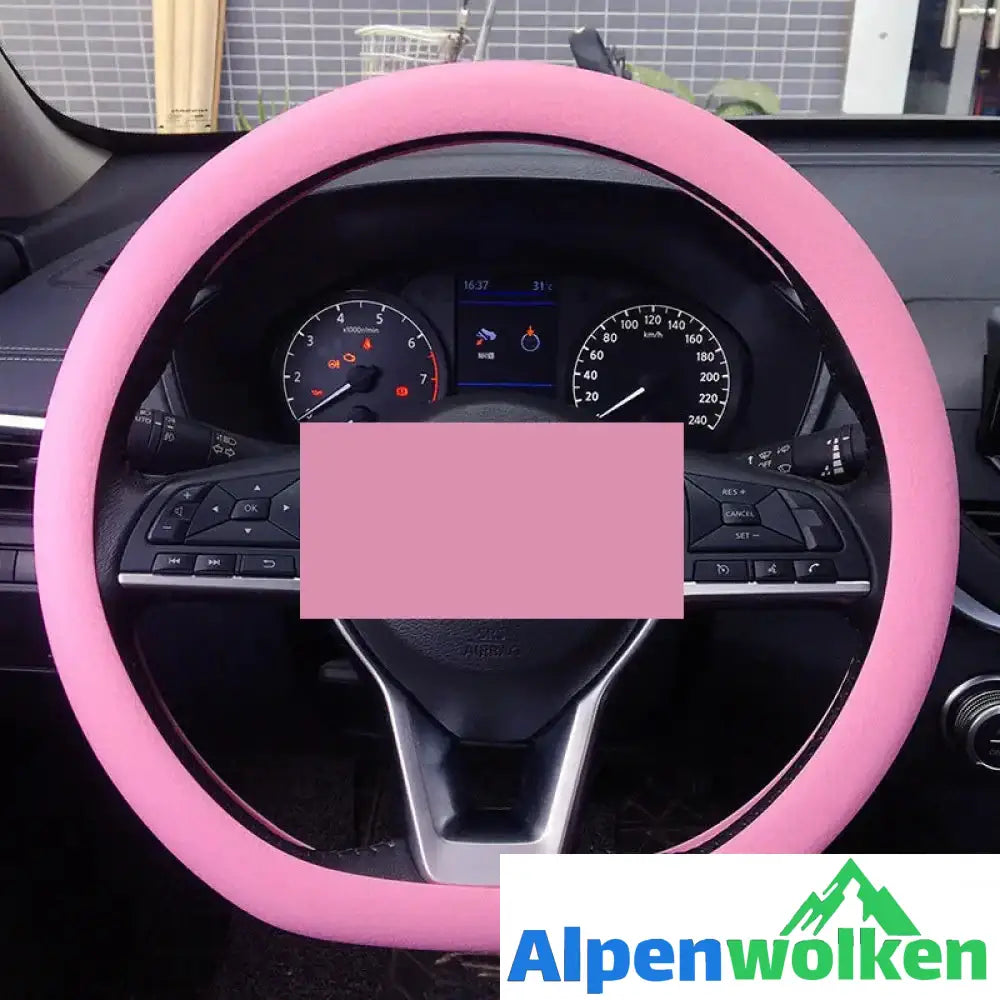 Alpenwolken - Auto-Silikon-Lenkradabdeckung Rosa