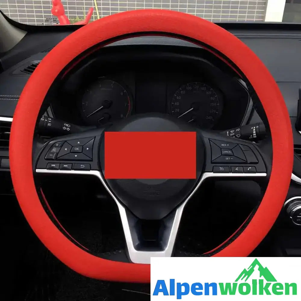 Alpenwolken - Auto-Silikon-Lenkradabdeckung Rot