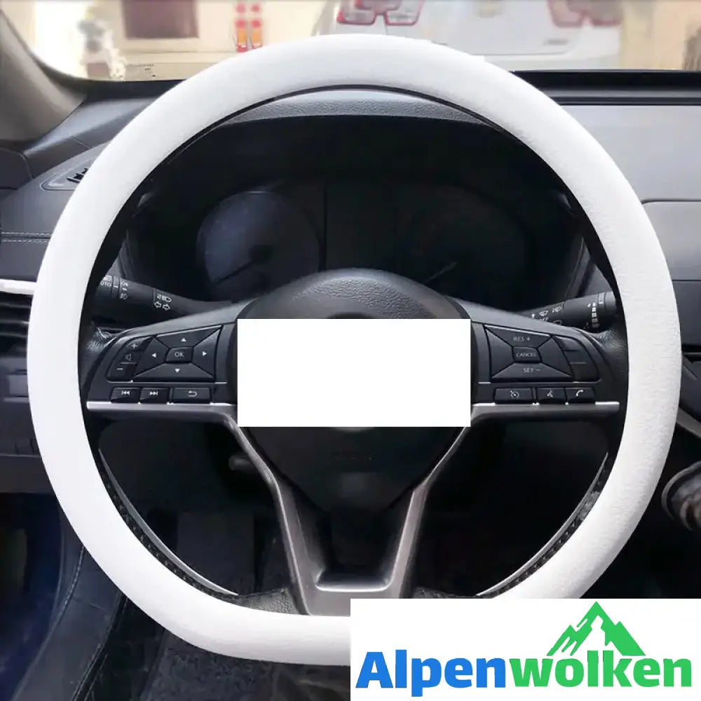 Alpenwolken - Auto-Silikon-Lenkradabdeckung Weiß