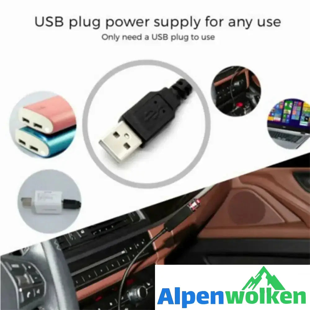 Alpenwolken - Auto und Hausdecke Romantisches USB-Nachtlicht