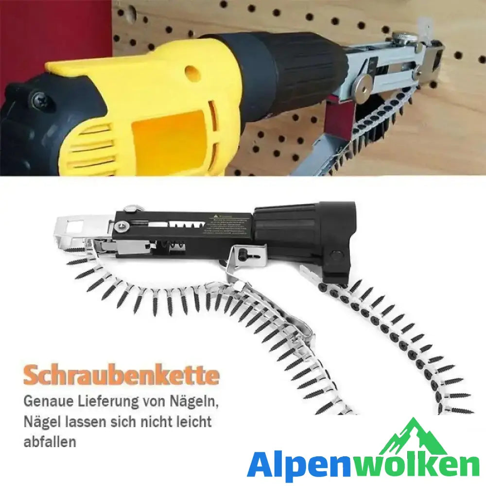 Alpenwolken - Automatische Schraubenkette Nail Gun Adapter für Bohrmaschine