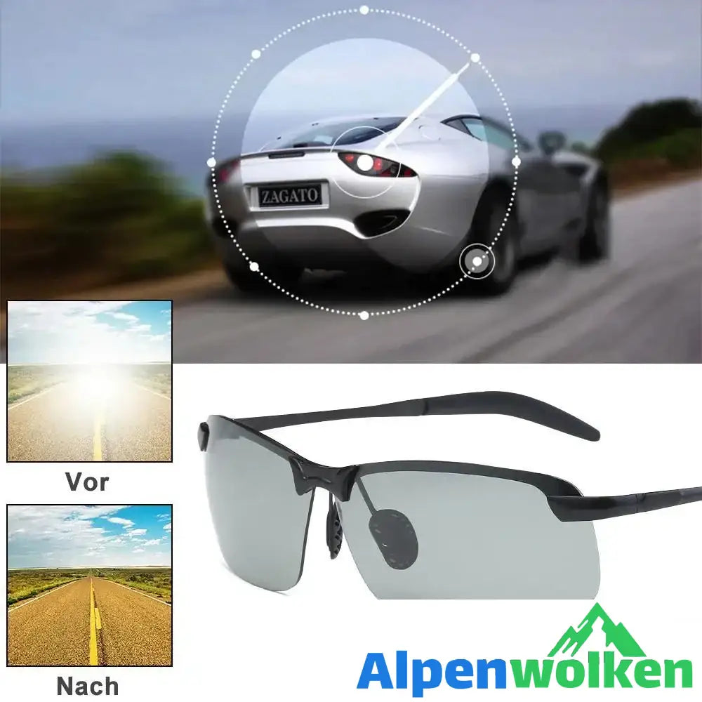 Alpenwolken - Automatische Verfärbung Polarisierende Brille Schwarz