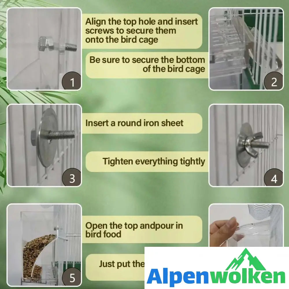 Alpenwolken - Automatischer, auslaufsicherer Vogelfutterspender