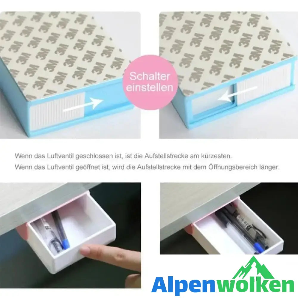 Alpenwolken - Automatisches Popup-Schubladenfach Himmelblau