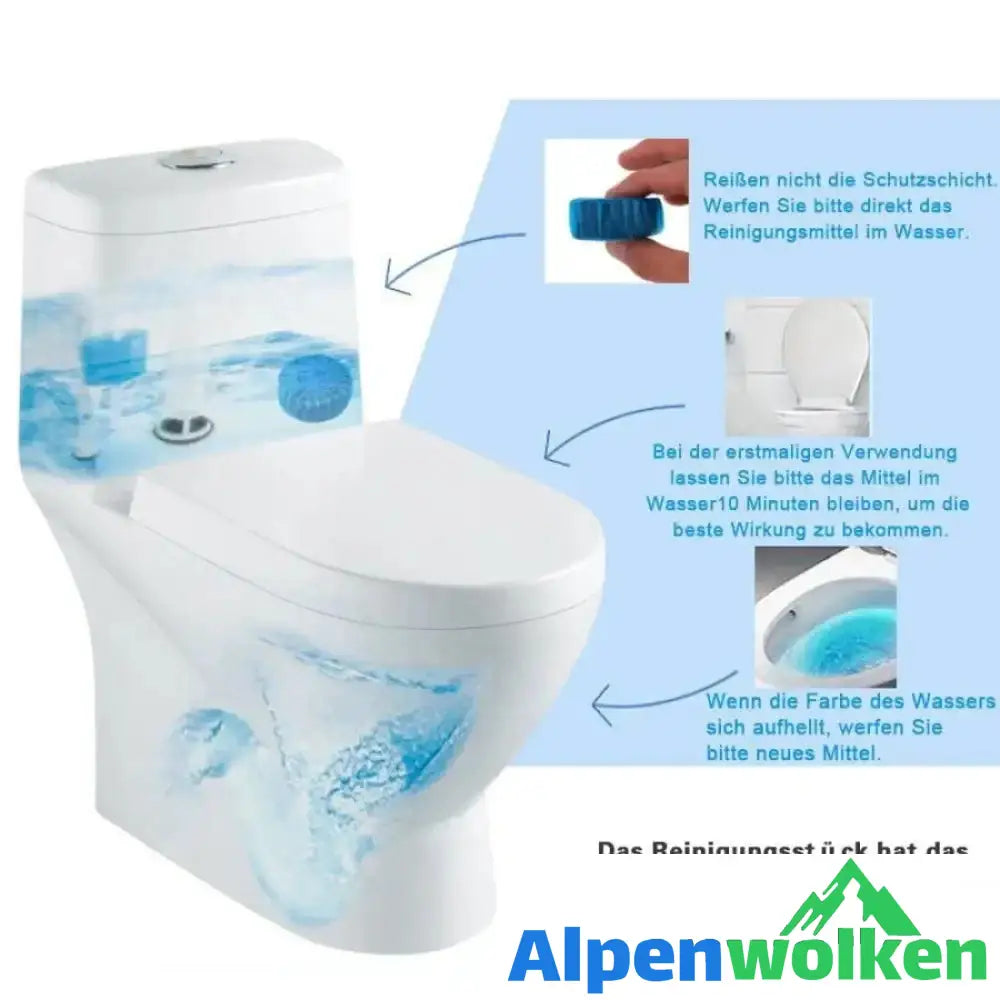 Alpenwolken - Automatisches Toilette Reinigungsstück, 6 PCS