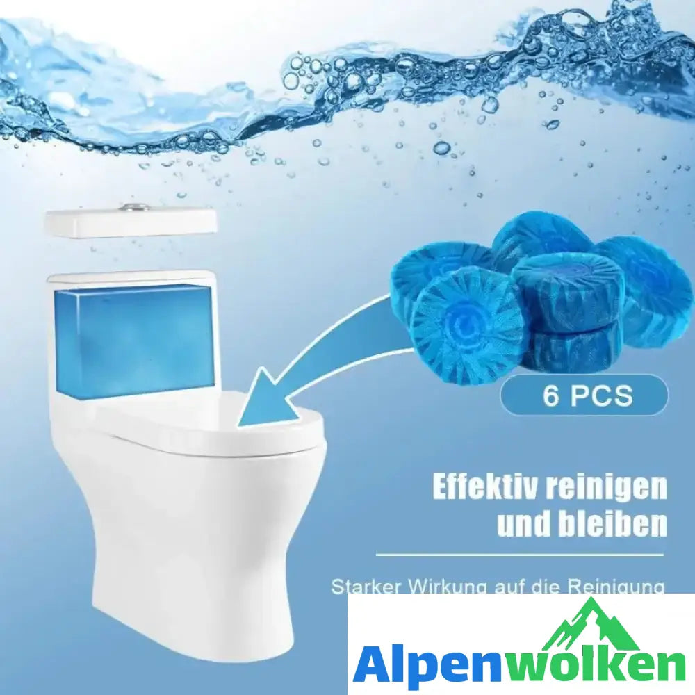 Alpenwolken - Automatisches Toilette Reinigungsstück, 6 PCS