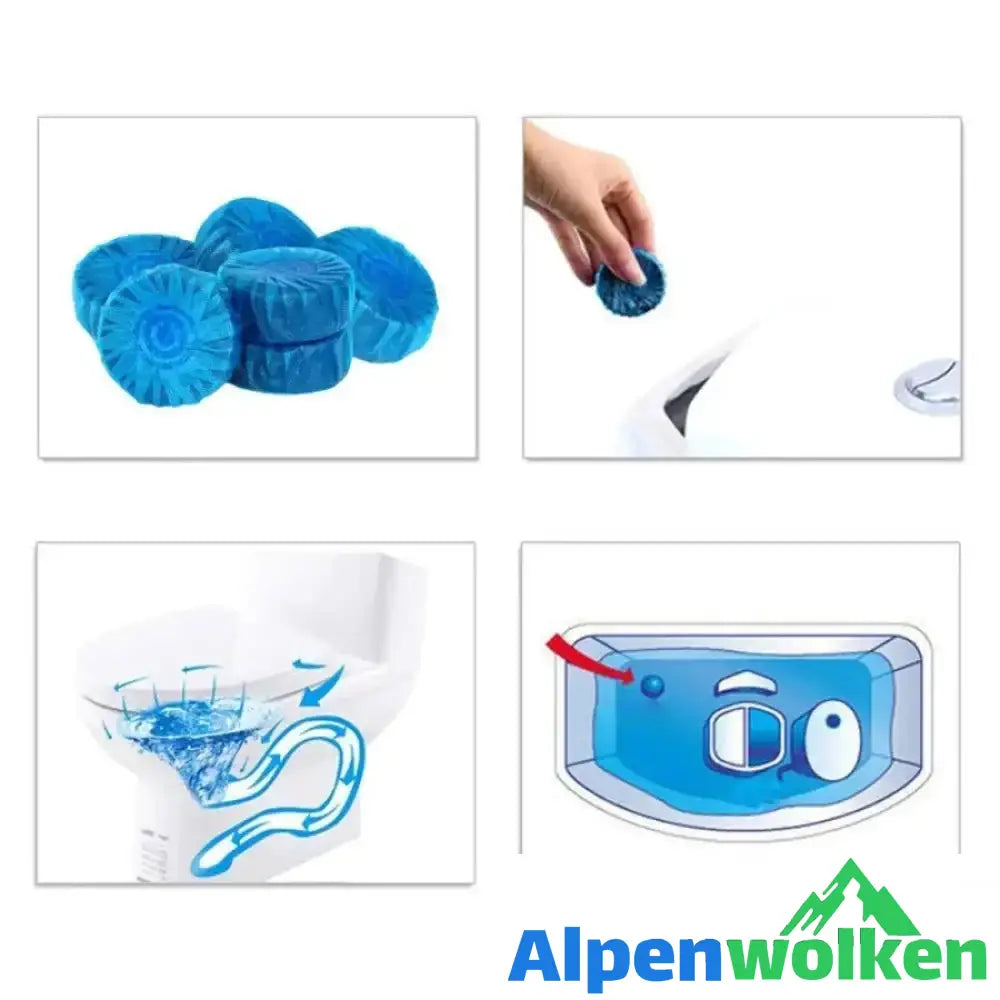 Alpenwolken - Automatisches Toilette Reinigungsstück, 6 PCS