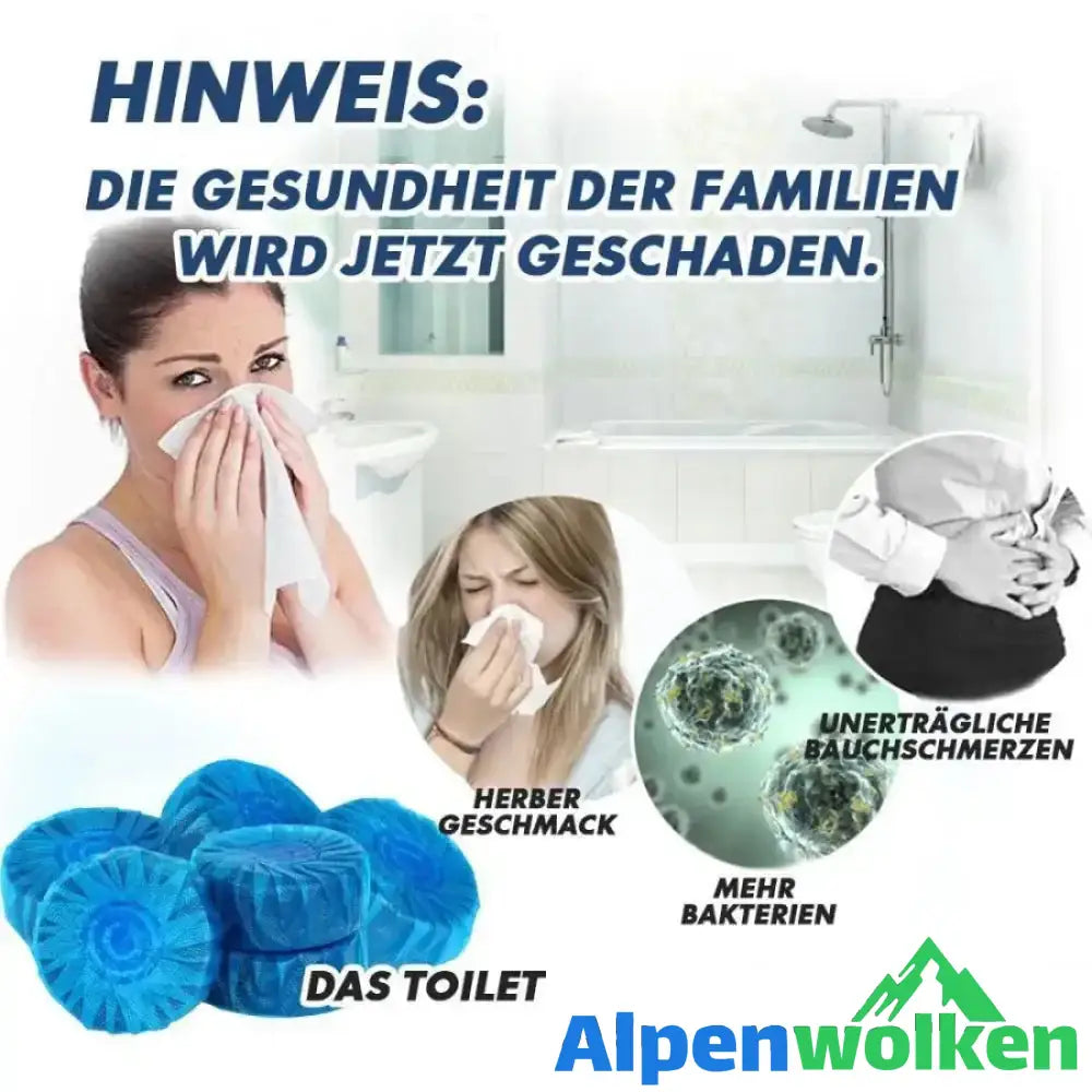 Alpenwolken - Automatisches Toilette Reinigungsstück, 6 PCS