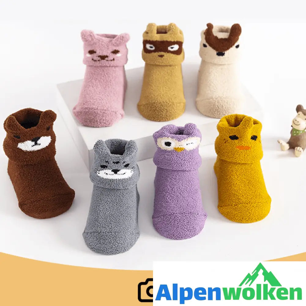 Alpenwolken - Baby Anti-Rutsch Bodensocken