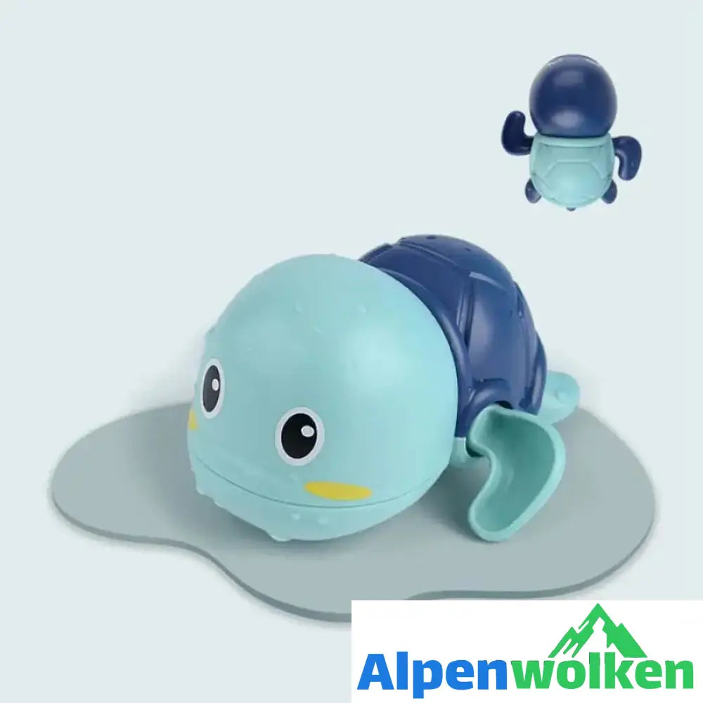 Alpenwolken - Baby Bad Schildkröte Spielzeug Blau Schildkröte