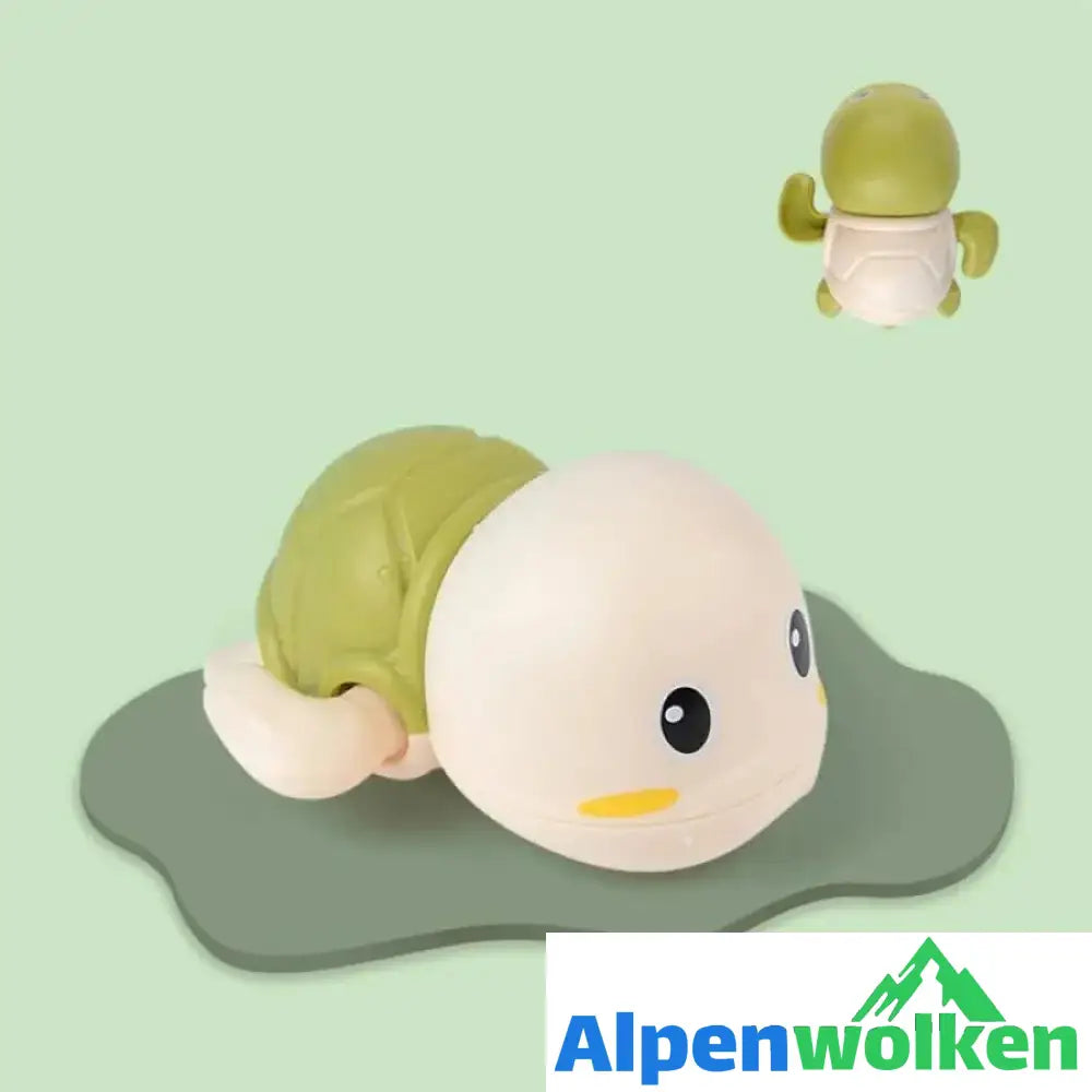 Alpenwolken - Baby Bad Schildkröte Spielzeug Grün Schildkröte