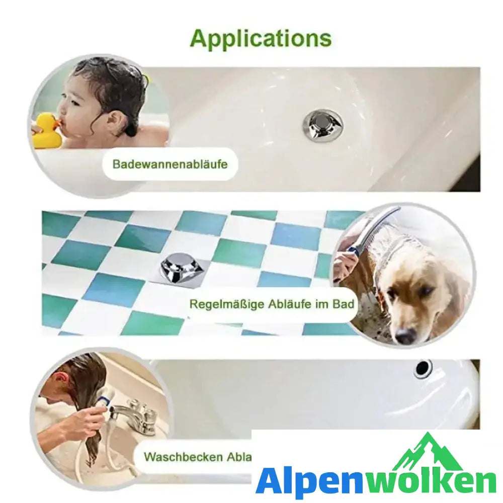 Alpenwolken - Badewanne Badezimmer Anti-Blockier-Gerät