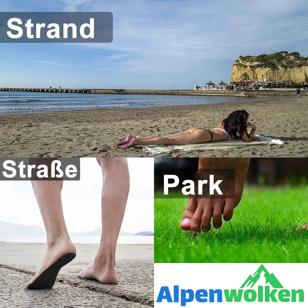 Alpenwolken - Barfuß Strand unsichtbare Polster Schuhe, 3 Paar