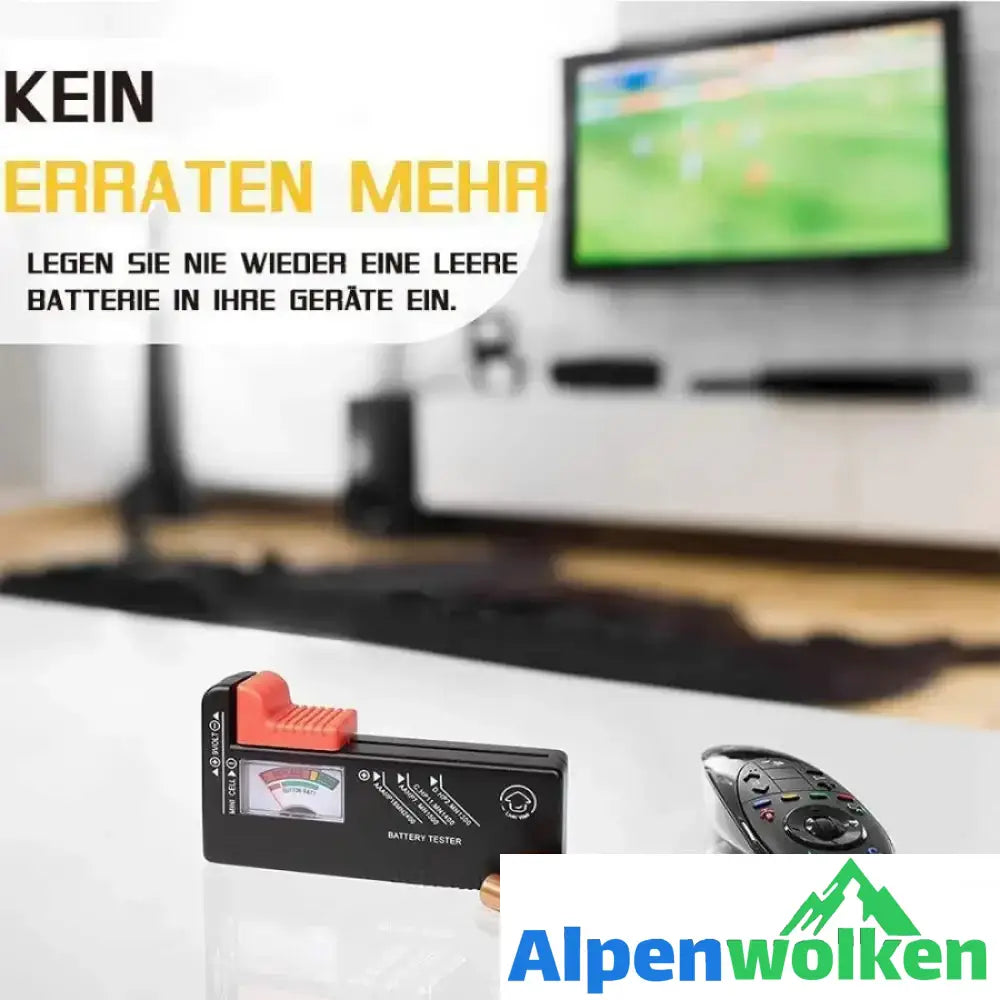 Alpenwolken - Batterie Aufbewahrungsbox mit universalen Batterie Tester