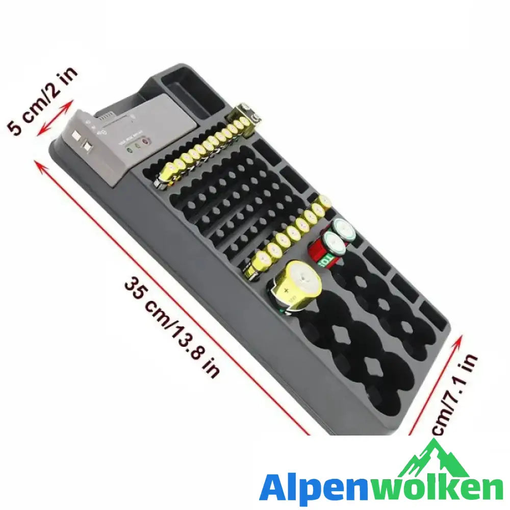 Alpenwolken - Batteriespeicher mit Tester