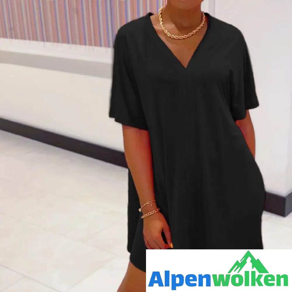 Alpenwolken - Batwing Sleeve Top & Short Set mit V-Ausschnitt