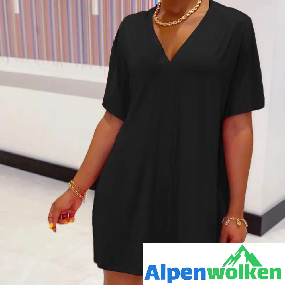 Alpenwolken - Batwing Sleeve Top & Short Set mit V-Ausschnitt