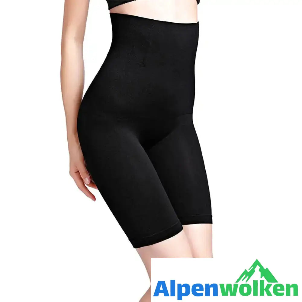 Alpenwolken - Bauchhose mit hoher Taille schwarz