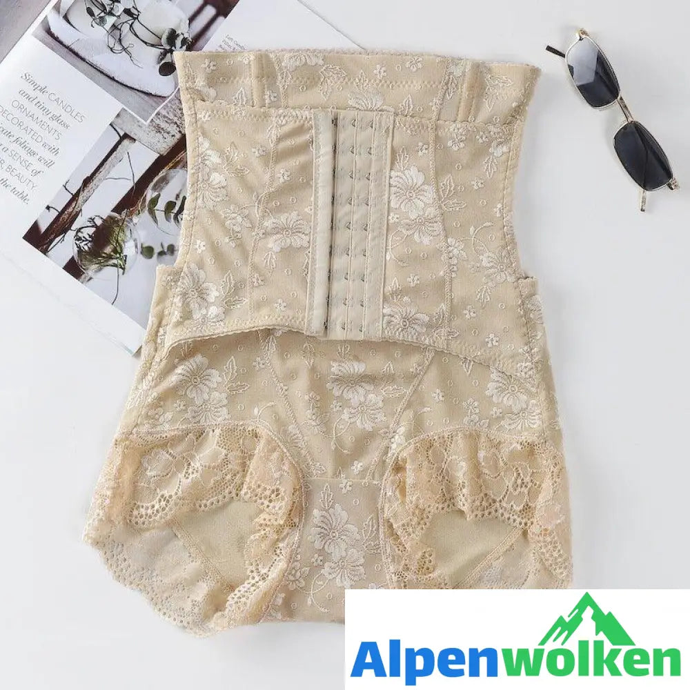 Alpenwolken - Bauchschlankmachende Shorts mit hoher Taille