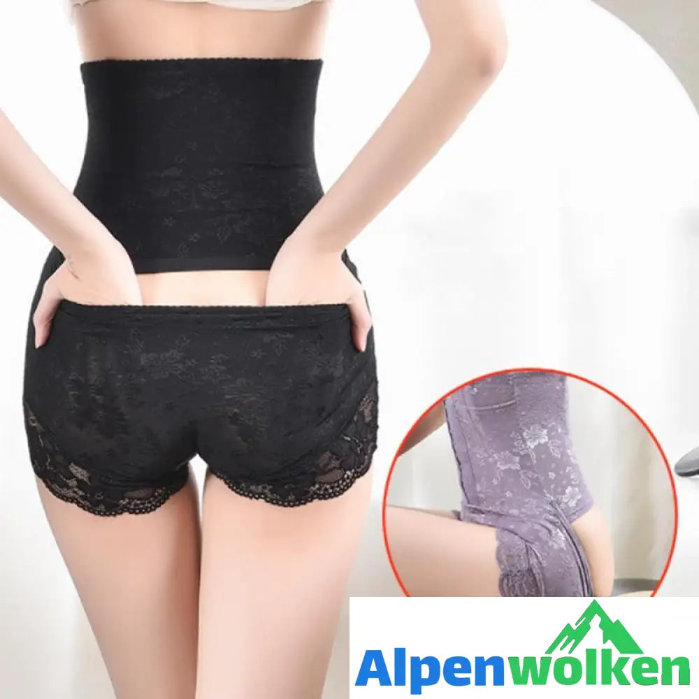 Alpenwolken - Bauchschlankmachende Shorts mit hoher Taille