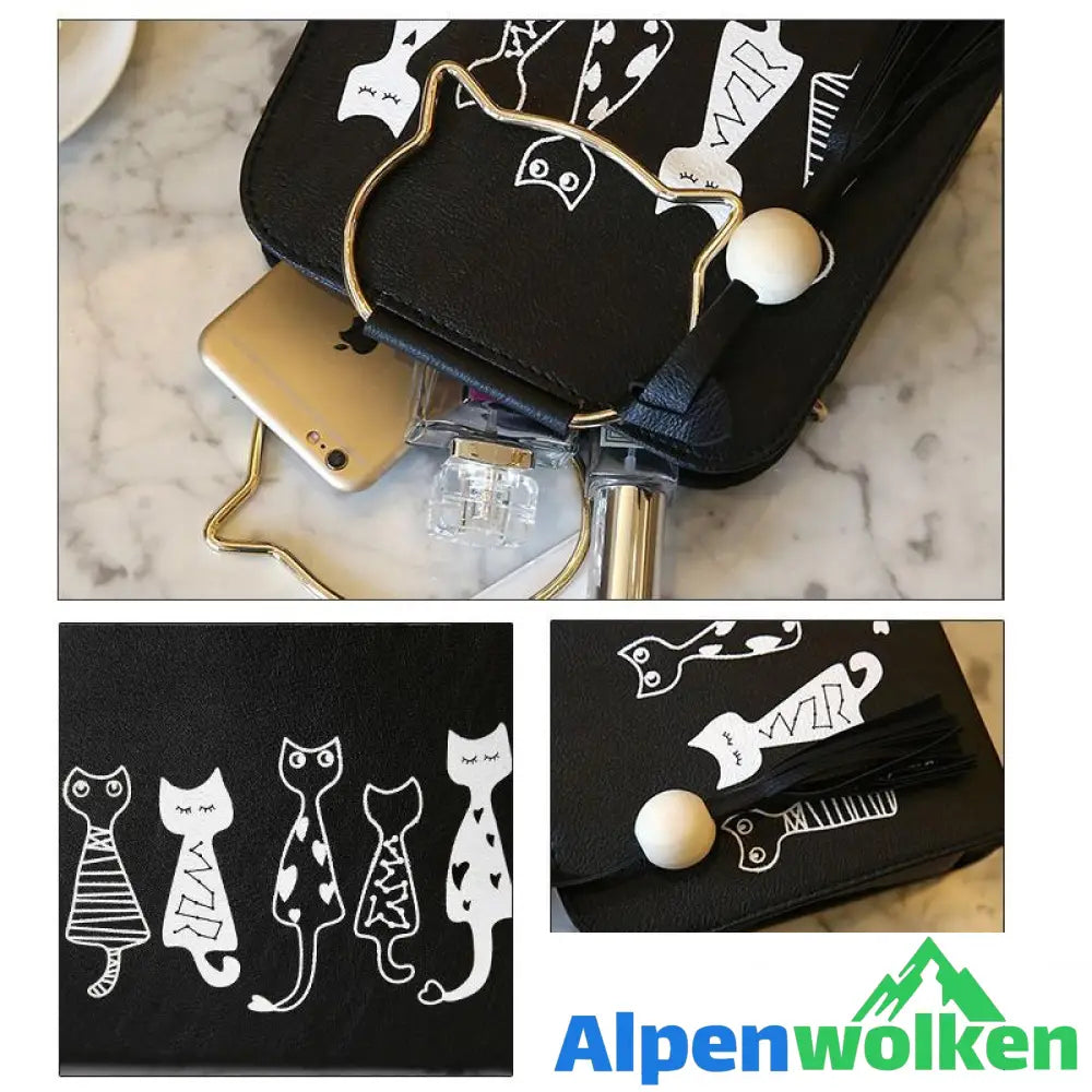 Alpenwolken - Bedruckte Kätzchen Handtasche