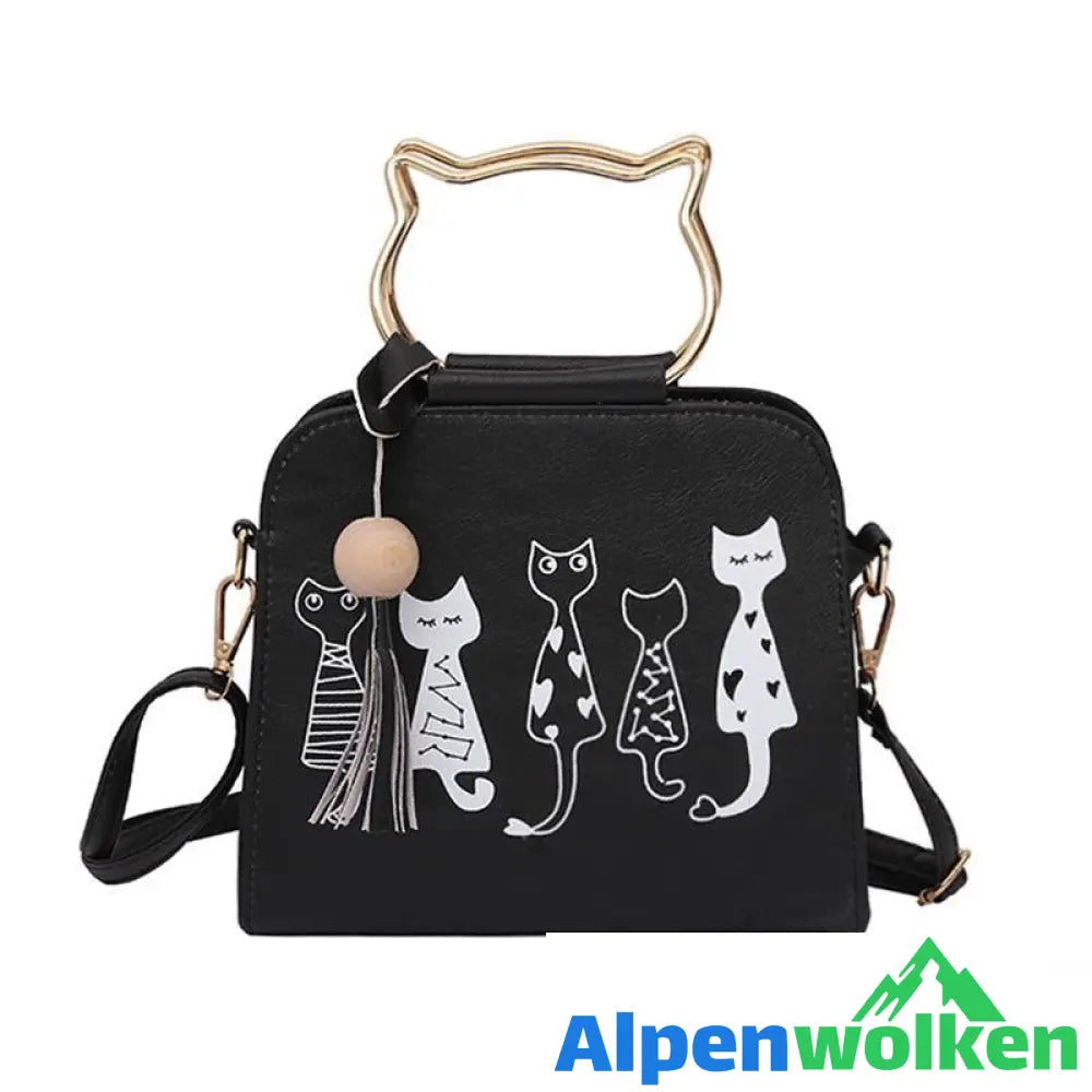 Alpenwolken - Bedruckte Kätzchen Handtasche