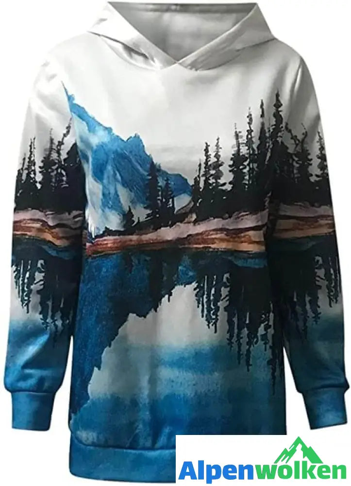 Alpenwolken - Bedrucktes Sweatshirt Natural Mountain