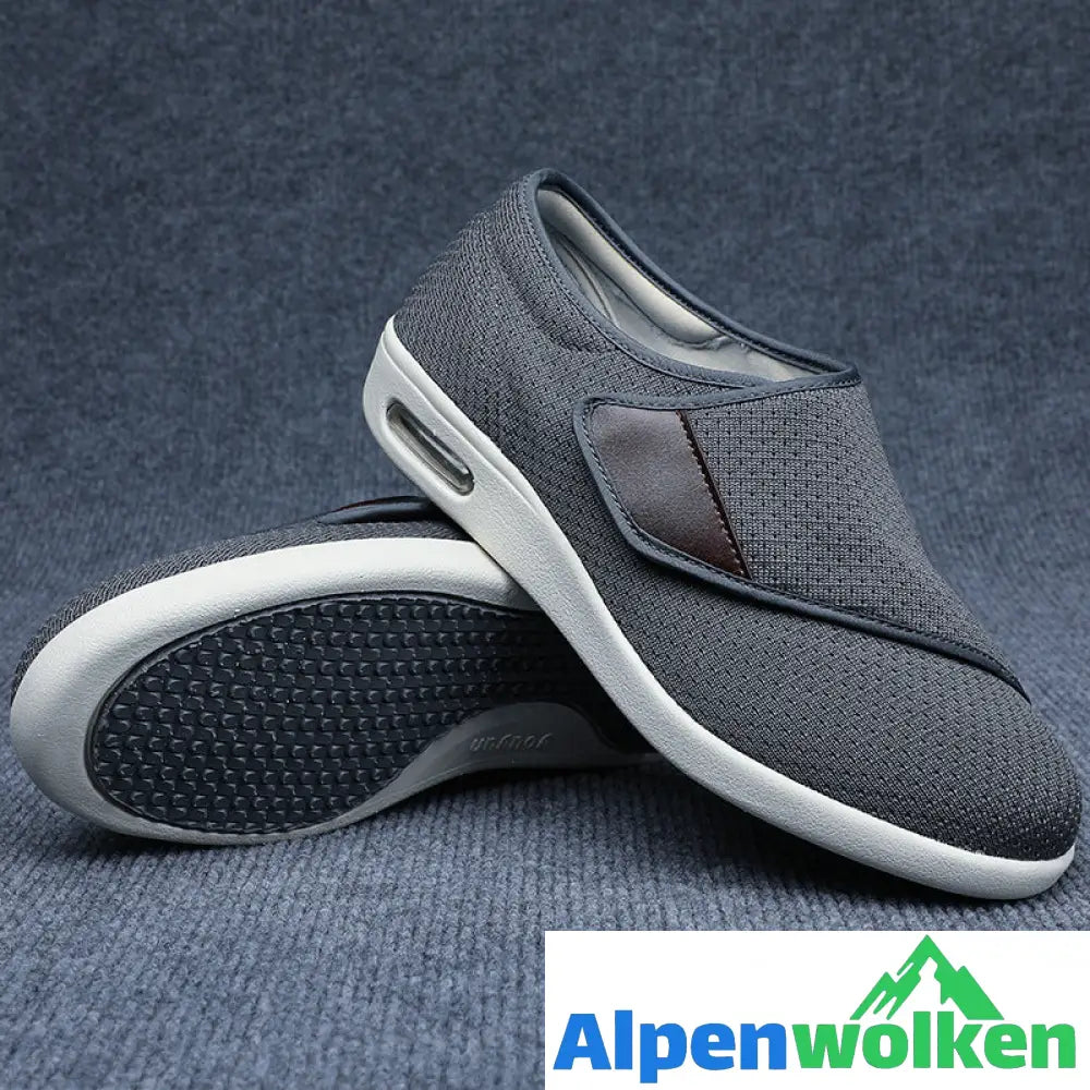 Alpenwolken - BEQUEME BREITE DIABETIKERSCHUHE Grau