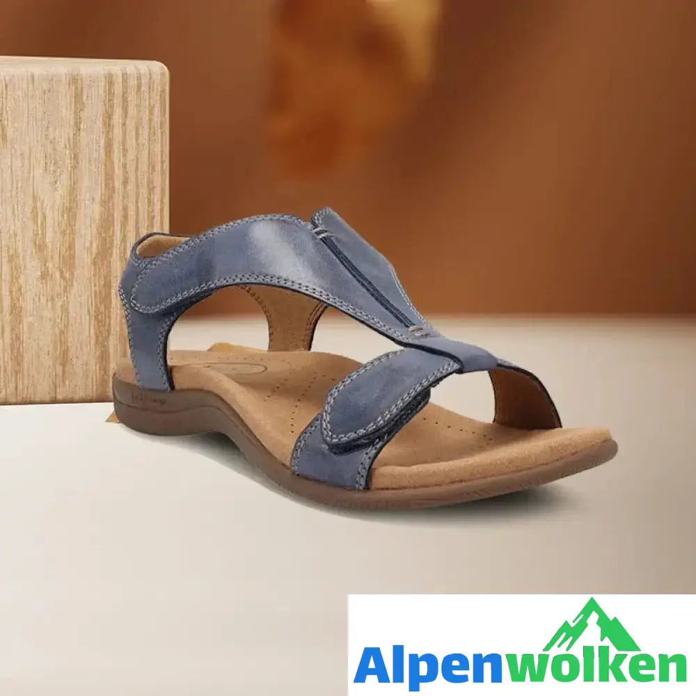 Alpenwolken - Bequeme Sommersandalen für Damen Blau