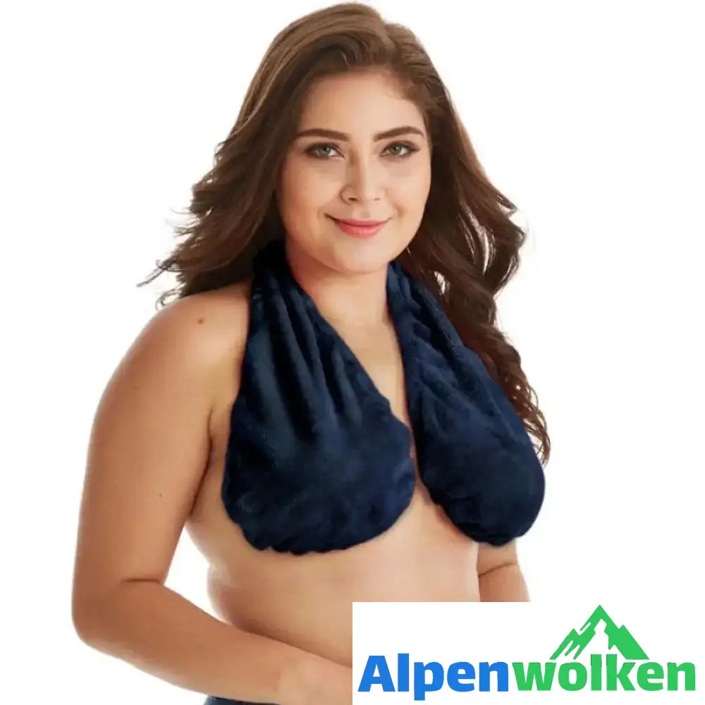 Alpenwolken - Bequemer Handtuch BH dunkelblau