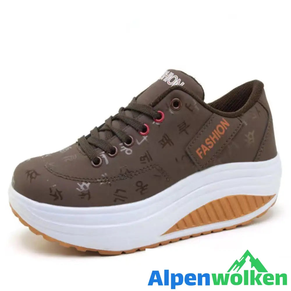 Alpenwolken - Bequemes Arbeiten Orthopädische Schuhe Braun