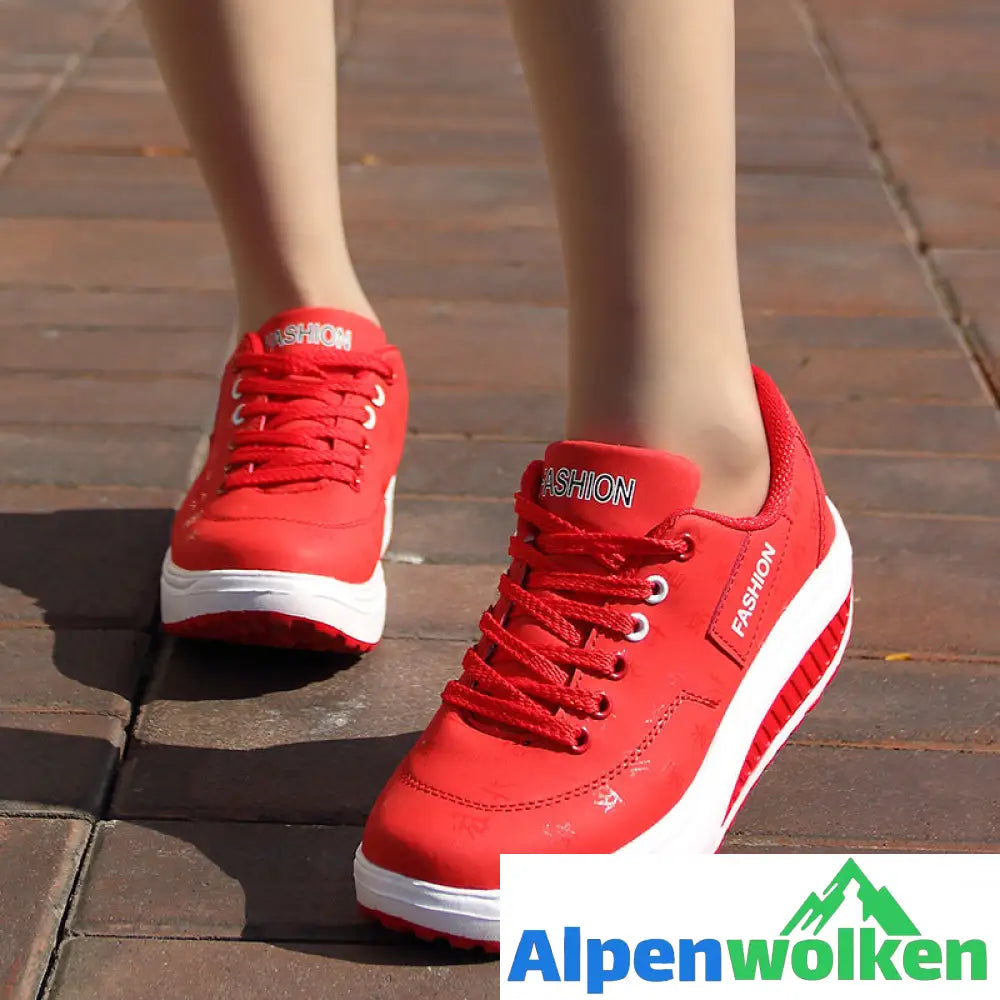 Alpenwolken - Bequemes Arbeiten Orthopädische Schuhe Rot