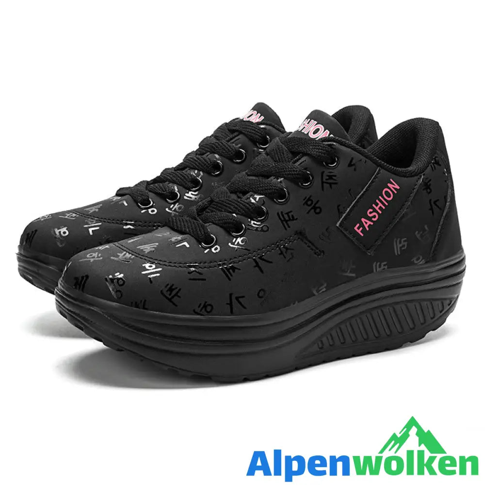 Alpenwolken - Bequemes Arbeiten Orthopädische Schuhe Schwarz