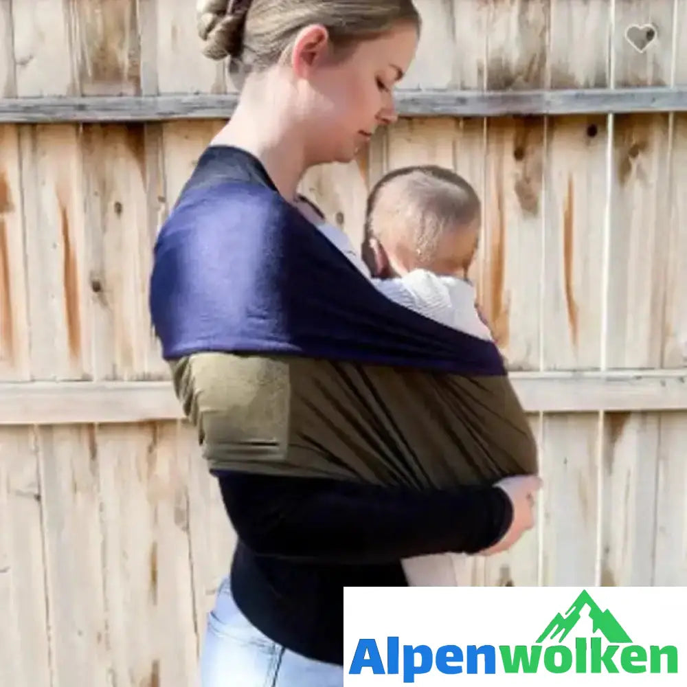 Alpenwolken - Bequemes Baby-Rückenhandtuch blau