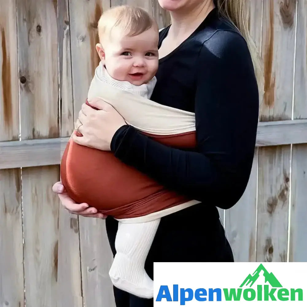 Alpenwolken - Bequemes Baby-Rückenhandtuch karamell