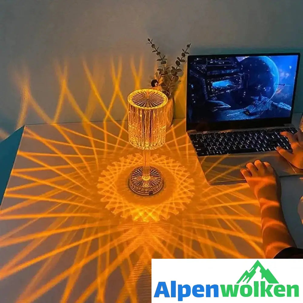 Alpenwolken - Berührbare Linienlampe aus Acryl