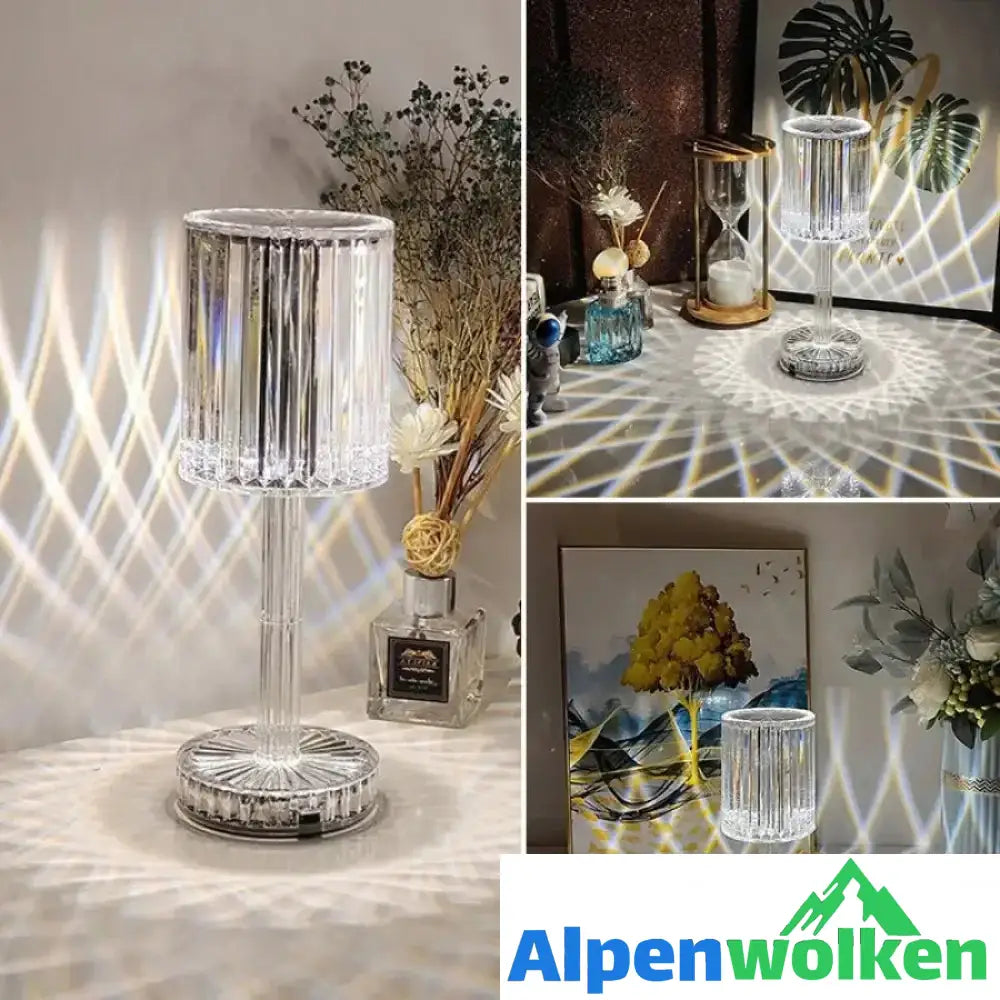 Alpenwolken - Berührbare Linienlampe aus Acryl