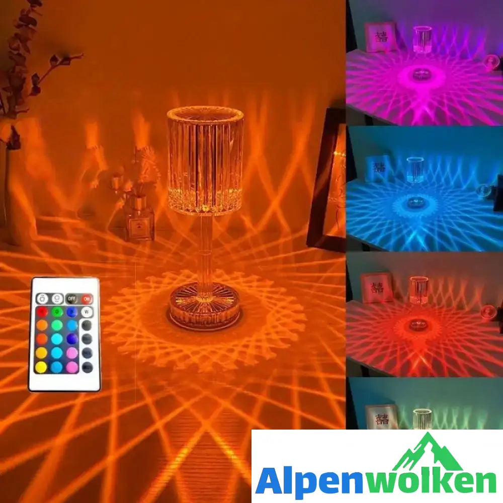 Alpenwolken - Berührbare Linienlampe aus Acryl