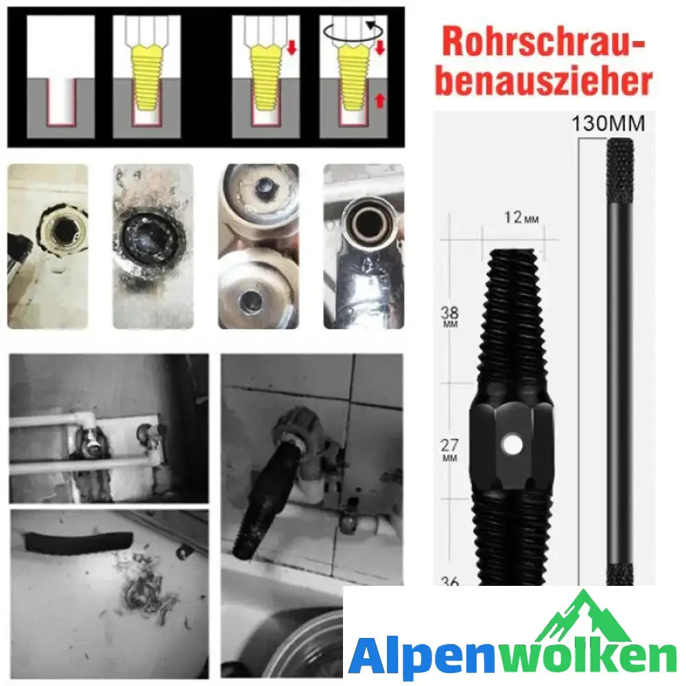 Alpenwolken - Beschädigte Bolzen defekte Schraubenauszieher Bohrerentferner Extractor mit Doppelkopf