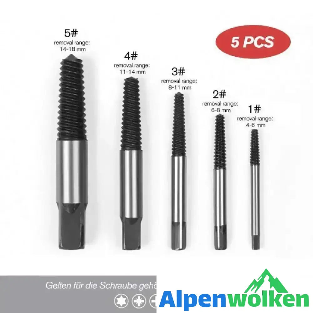 Alpenwolken - Beschädigtes Schraubenentfernung Set 5PCs