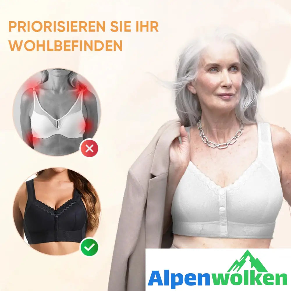 Alpenwolken - BH mit Frontverschluss und atmungsaktivem Design