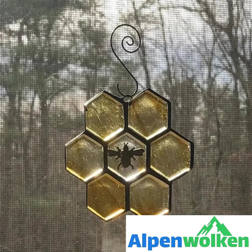 Alpenwolken - Bienenornament oder Sonnenfänger aus Buntglas