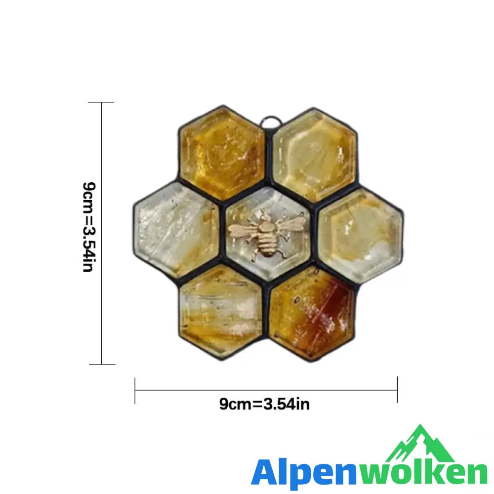 Alpenwolken - Bienenornament oder Sonnenfänger aus Buntglas