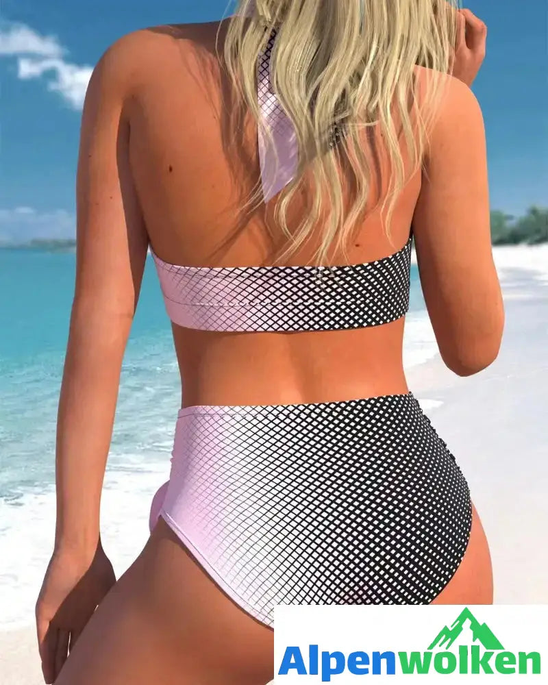 Alpenwolken - Bikini in print halterneck