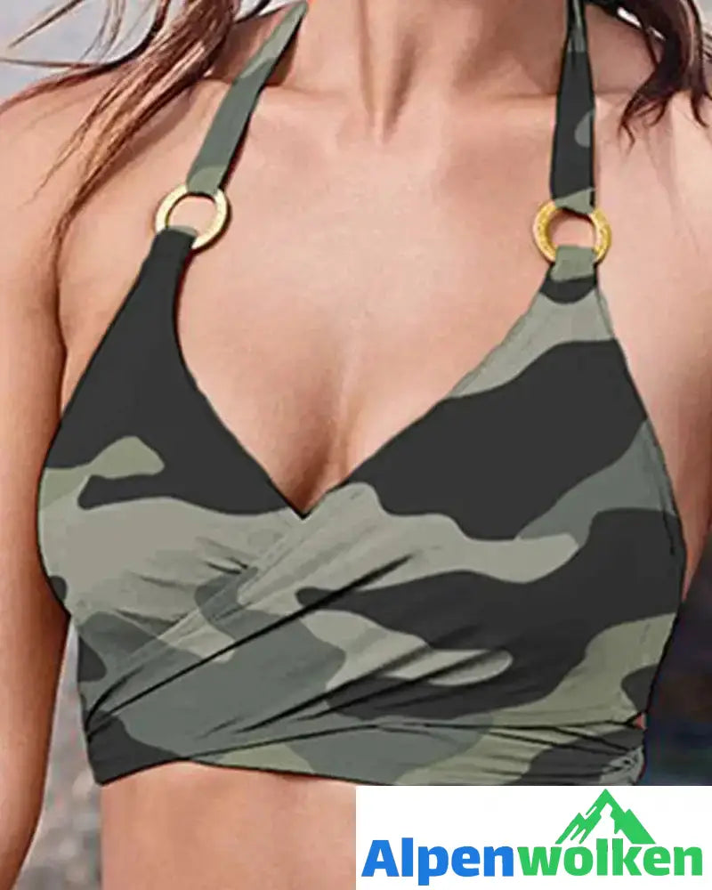 Alpenwolken - Bikini mit Camouflage-Print