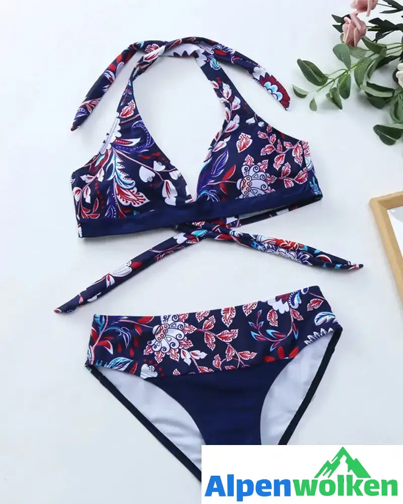 Alpenwolken - Bikini-Set mit Blumenmuster