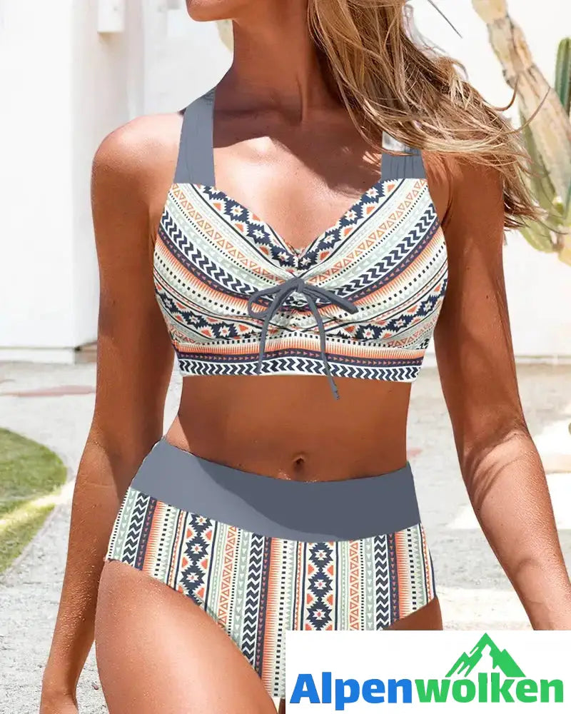 Alpenwolken - Bikini-Set mit Tribal-Print